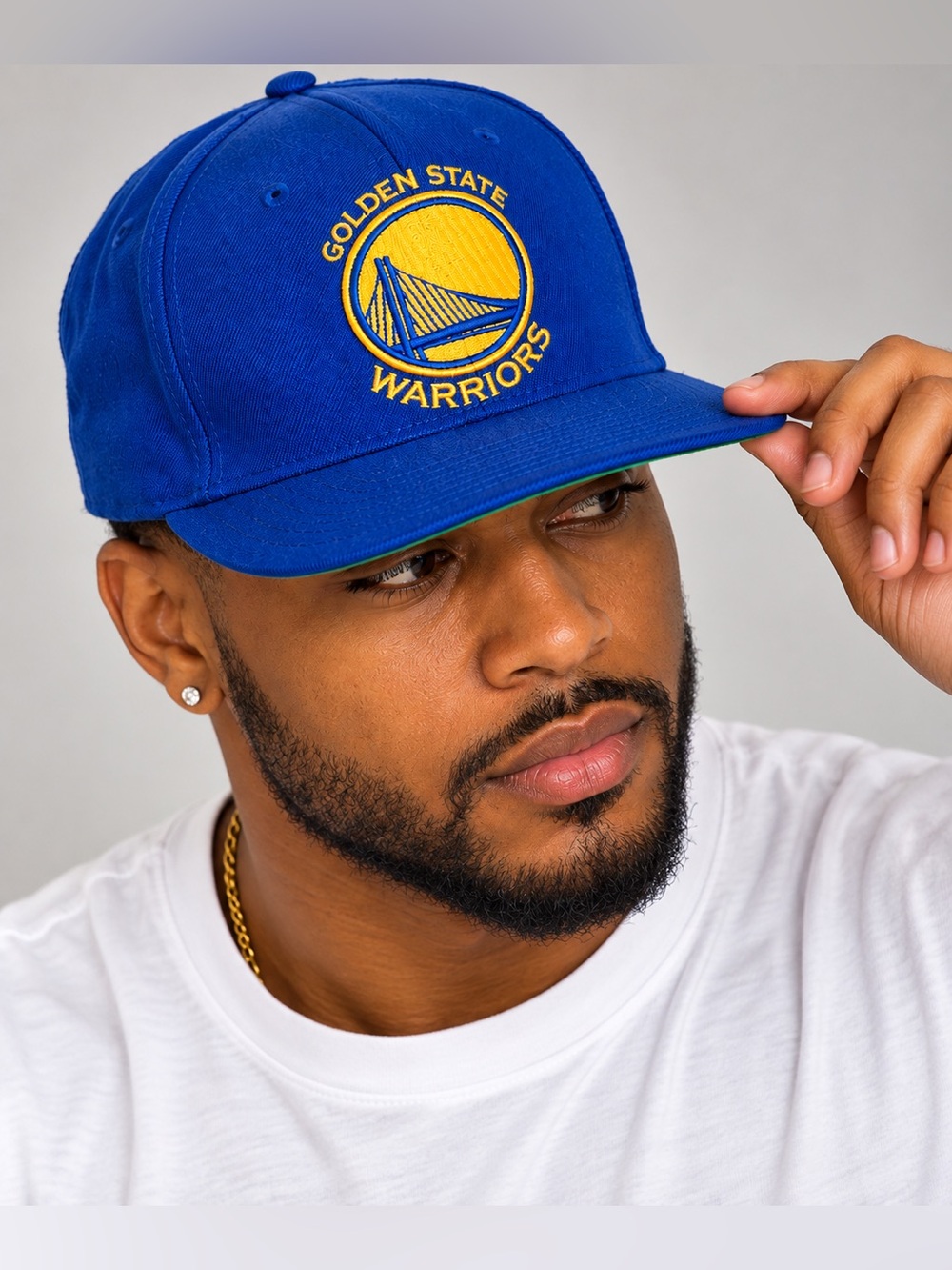Mitchell & Ness Golden State Warriors Wool Snapback Hat Blue
